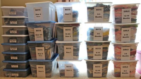 kids clothing storage