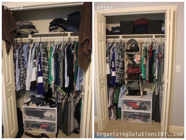Organizing For Every Room!- before and after organized closet