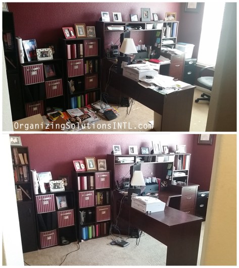 Organizing Paperwork in a Home Office - organized and de-cluttered home office
