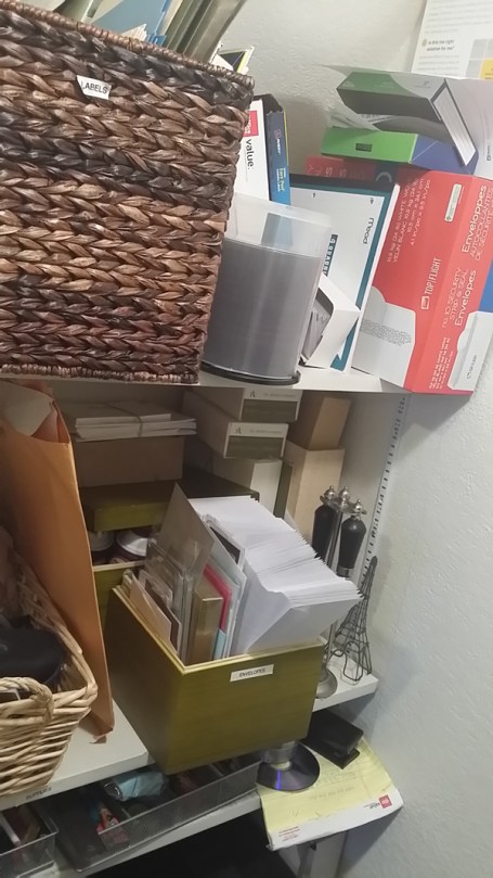 Straightening Up Office Storage - messy office closet