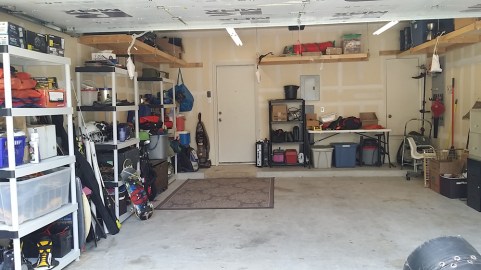 Un-Packing a Catch-All Garage - organized garage left