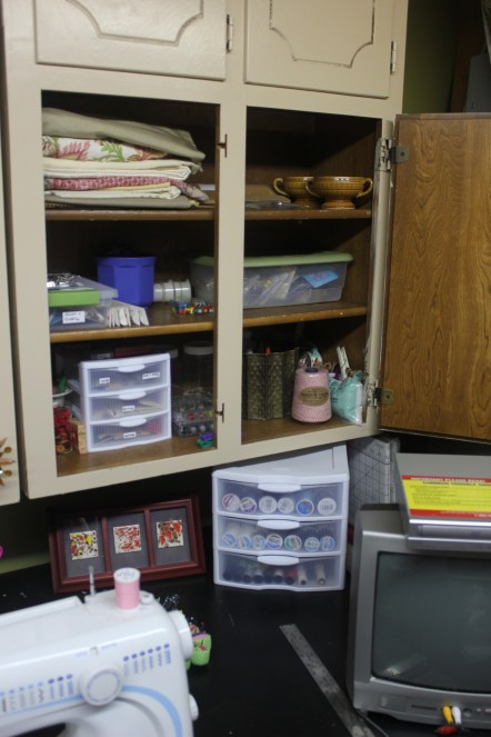a craft room rediscovered part 2 - organized sewing cabinet