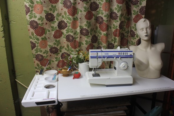 A Craft Room Rediscovered Part 3 - organized sewing table