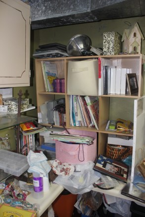 craft room rediscovered - half way to a cleared off work space