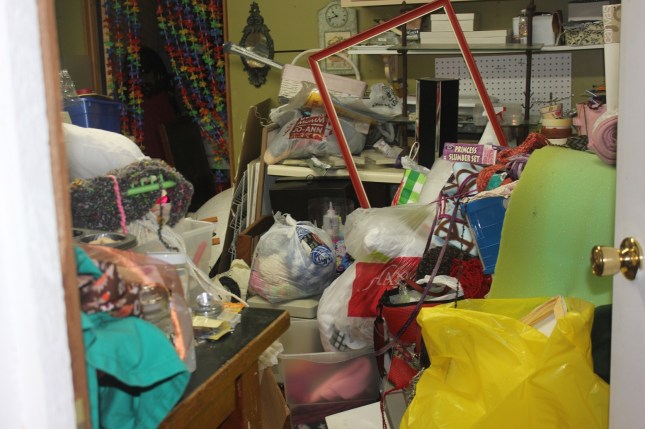 craft room rediscovered - messy craft room