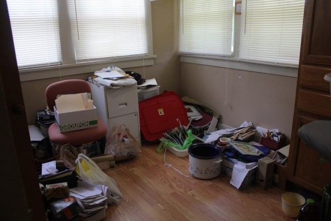 Tupperware and Troubled Corners - messy home office