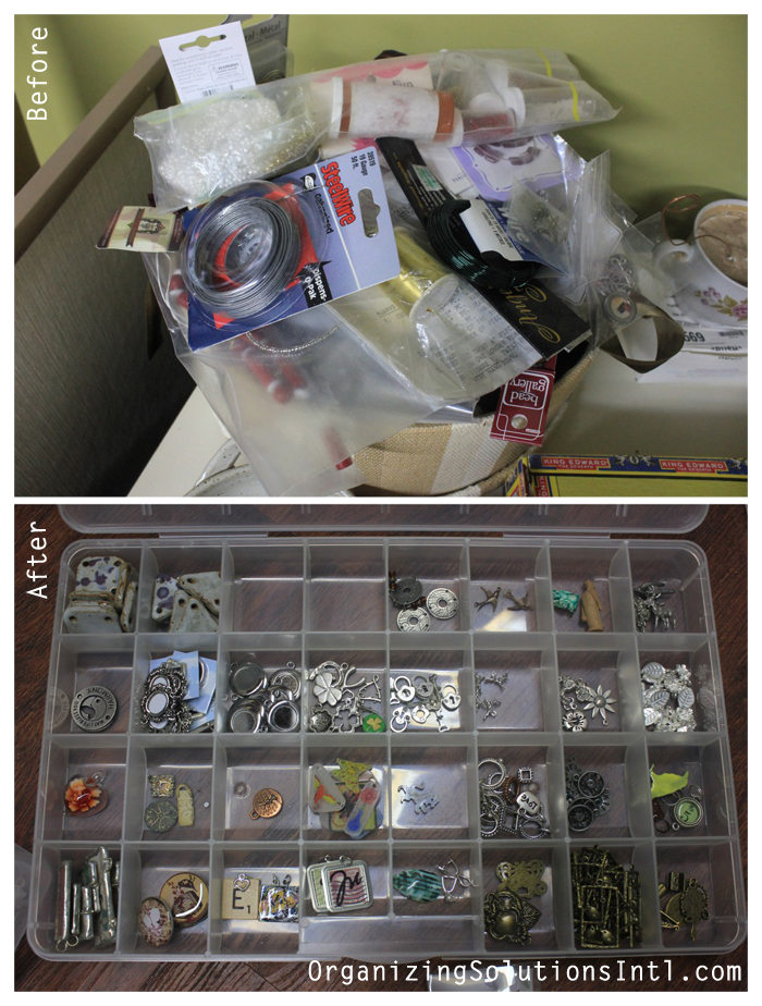 A-Craft-Room-Rediscovered-Part- organized jewelry making supplies before and after