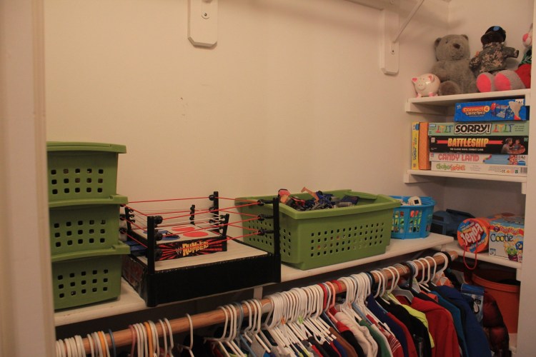 Little Boys and Their Toys - organized shelf