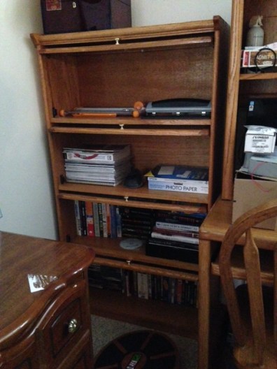 organized bookshelf