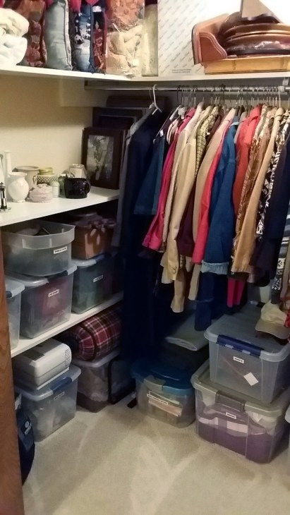 Organizing a Decor Closet - Organized Closet Corner