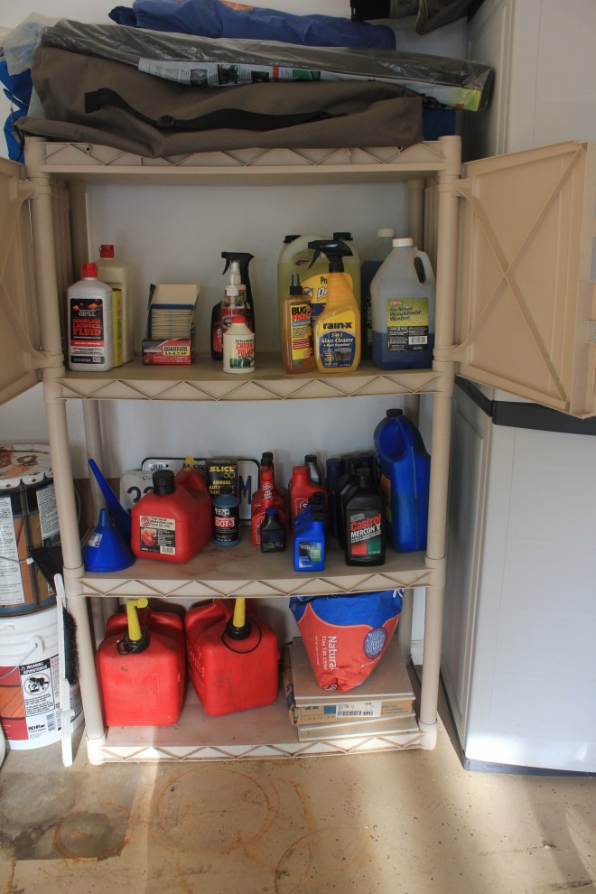 Tidy up that garage space - designated shelves