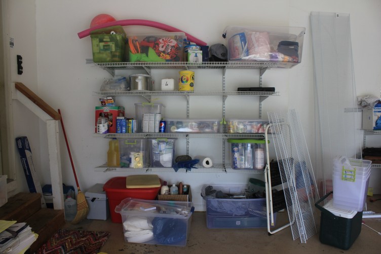 Tidy up that garage space - messy shelves