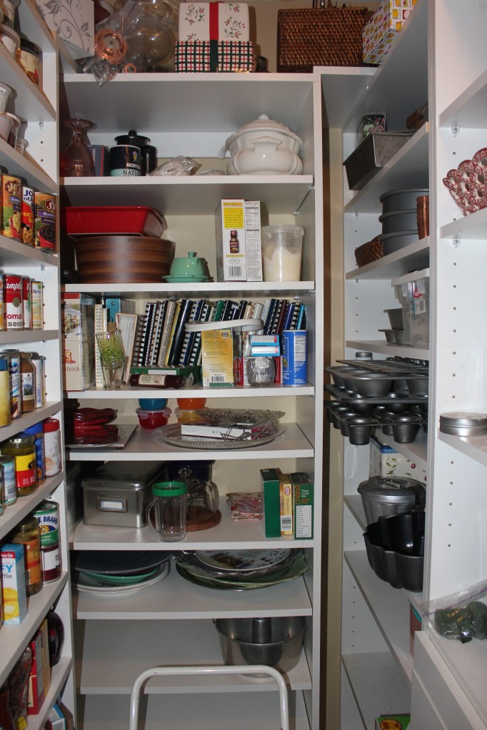 Solving The Walk-In Pantry Puzzle- messy left side of pantry
