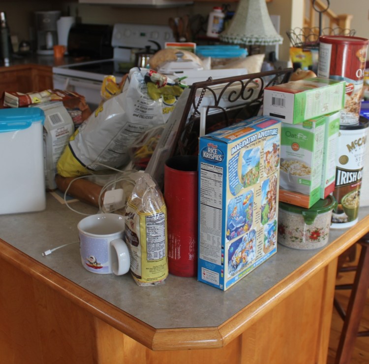 Solving The Walk-In Pantry Puzzle- pantry overflow on counter
