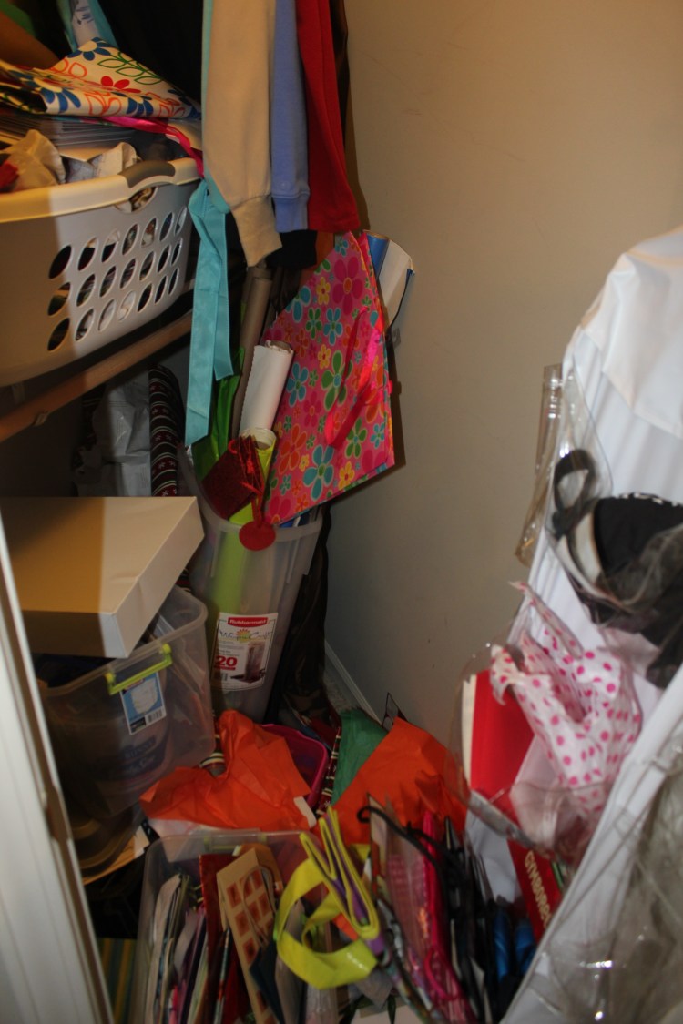 Congested Closet Turned Creative Corner - just inside the door