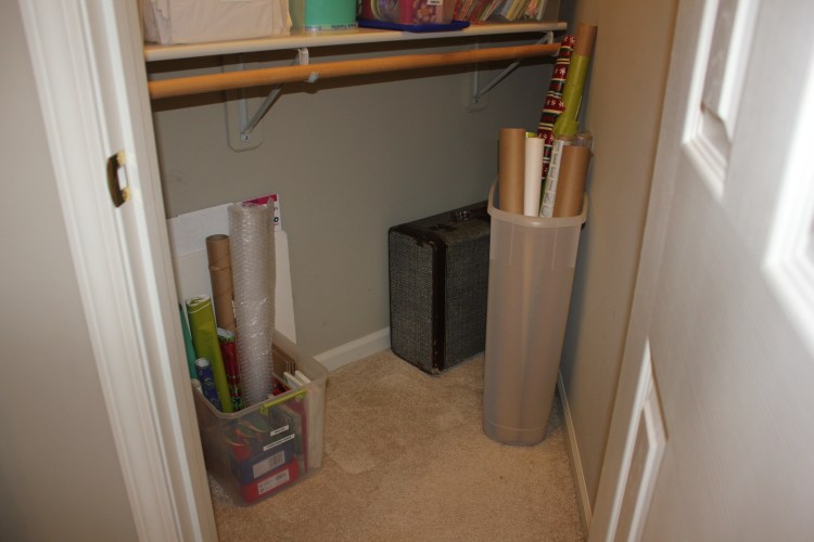 Congested Closet Turned Creative Corner - organized floor space