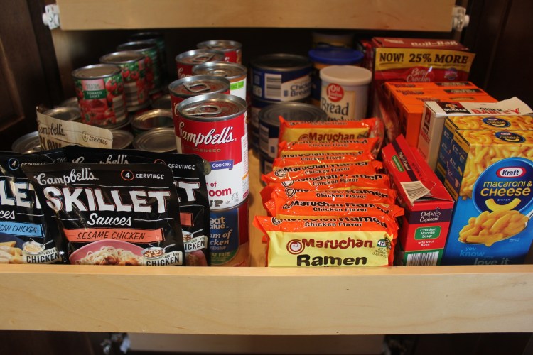 A Maximized Pantry - close up of organized pantry
