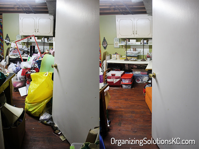 A Craft Room Rediscovered - De-Cluttered Craft Room Before and After
