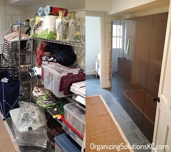 Creating Laundry Room Storage - Before and After