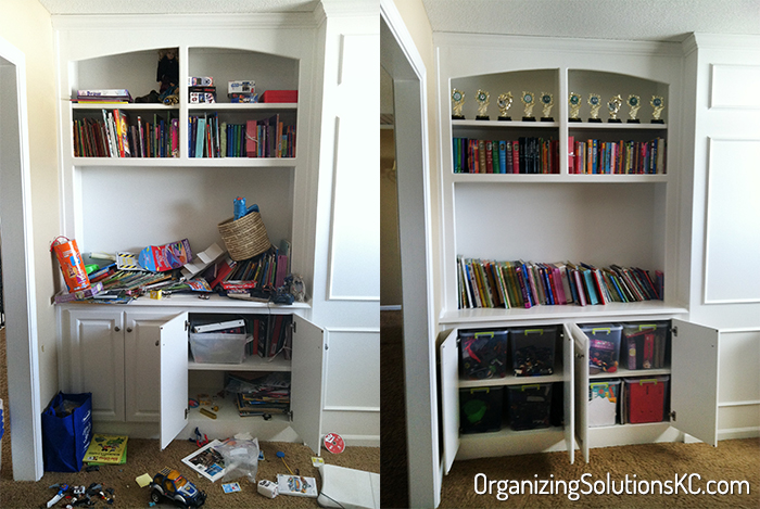 Organized Play Room - Before and After