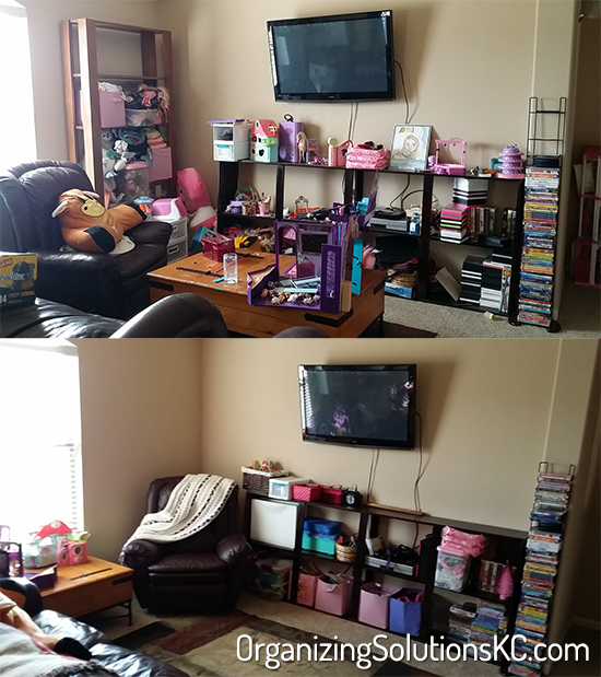 Organizing a Toy Room - Before and After Organized Toy Room